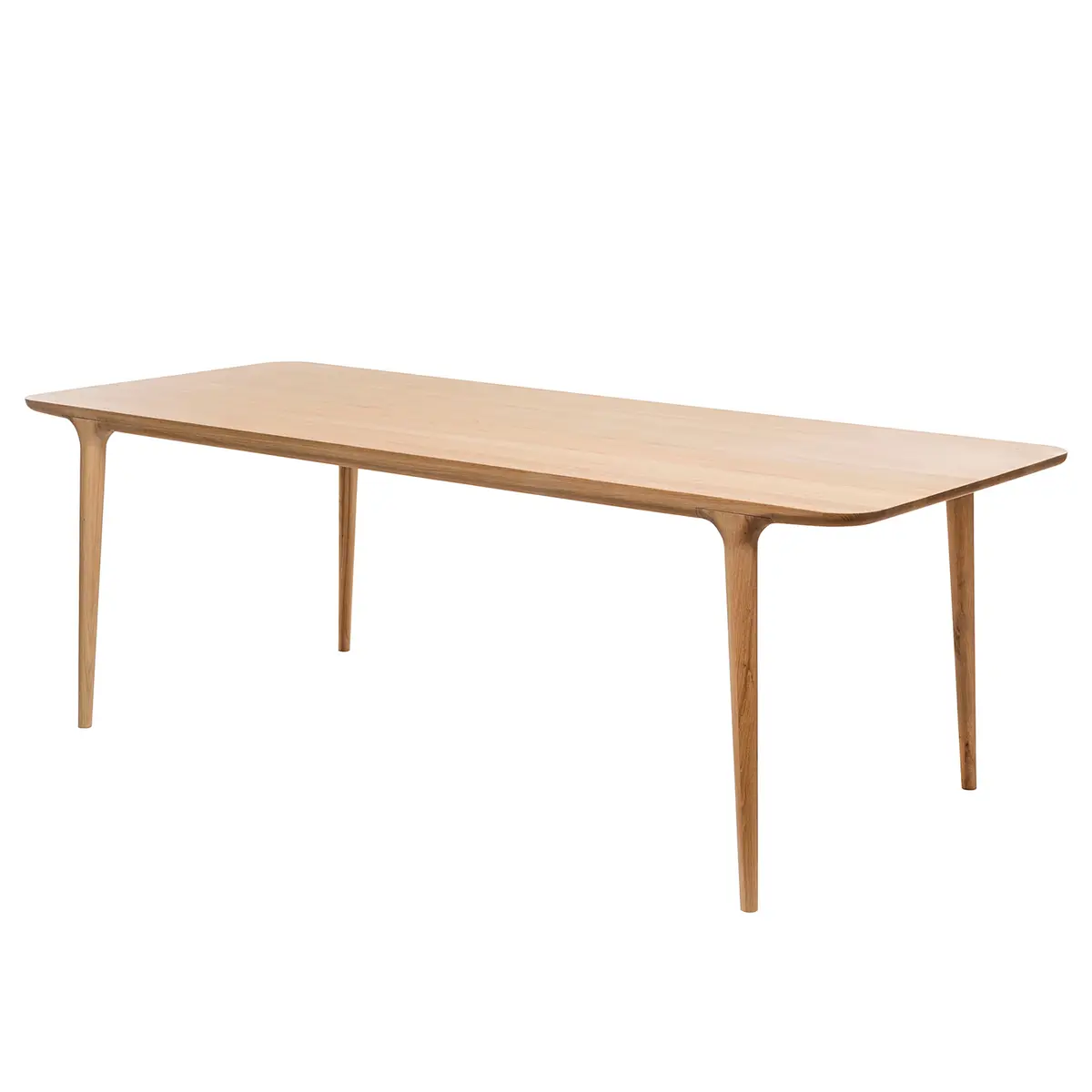 Massiver Esstisch 220 x 90 cm Braun/Eiche | Braun