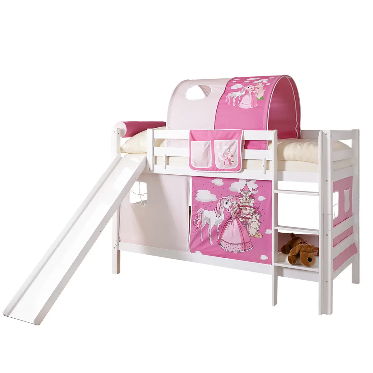 Etagenbett Lupo 90 x 200cm Weiß/Weiß | Weiß