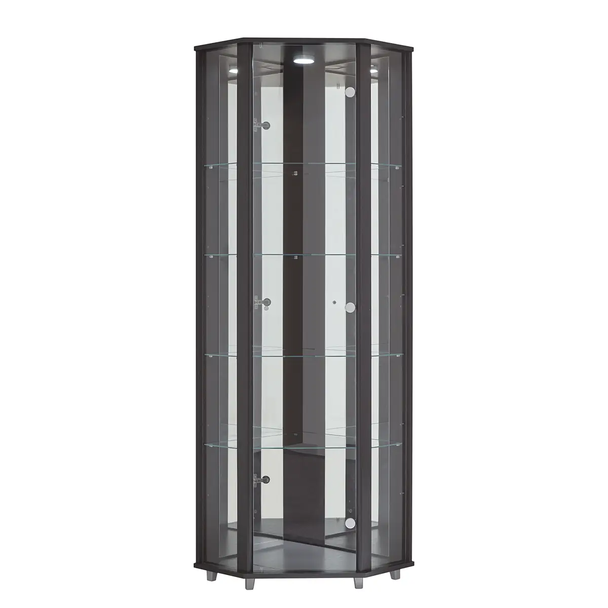 Eckvitrine Amalia | Schwarz