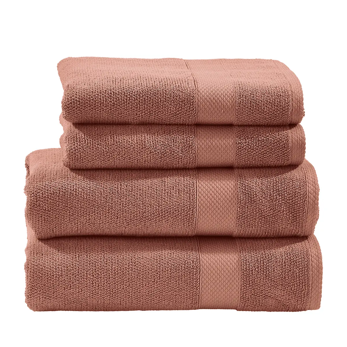Handtuch-Set 4-teilig Rot/Koralle | Rot