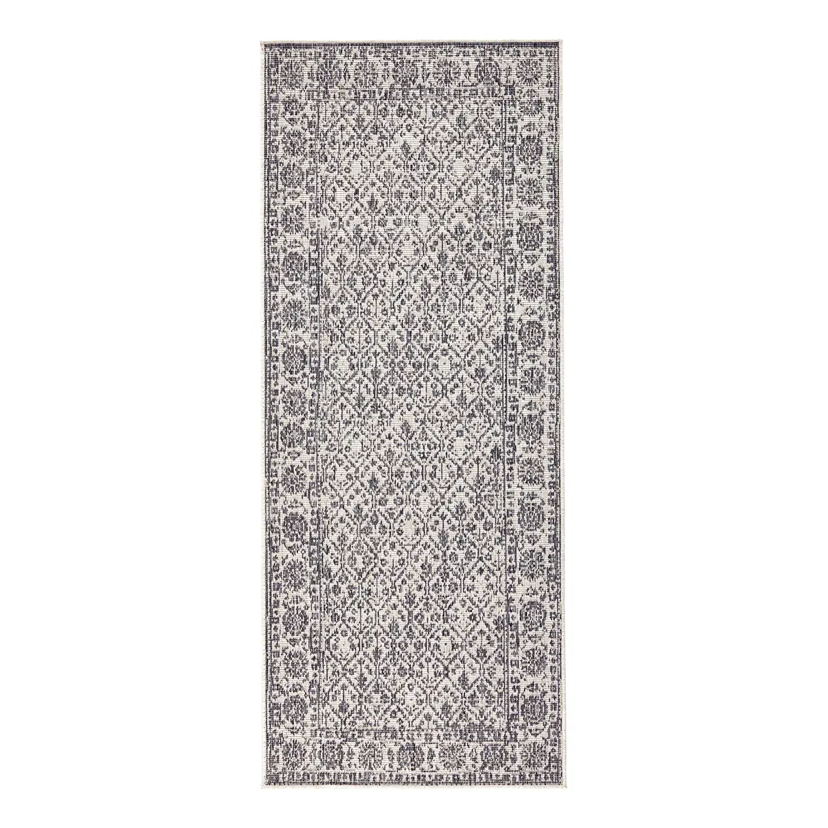 In-/Outdoorläufer Curacao Grau/Grau Webstoff 80 x 250cm | Grau