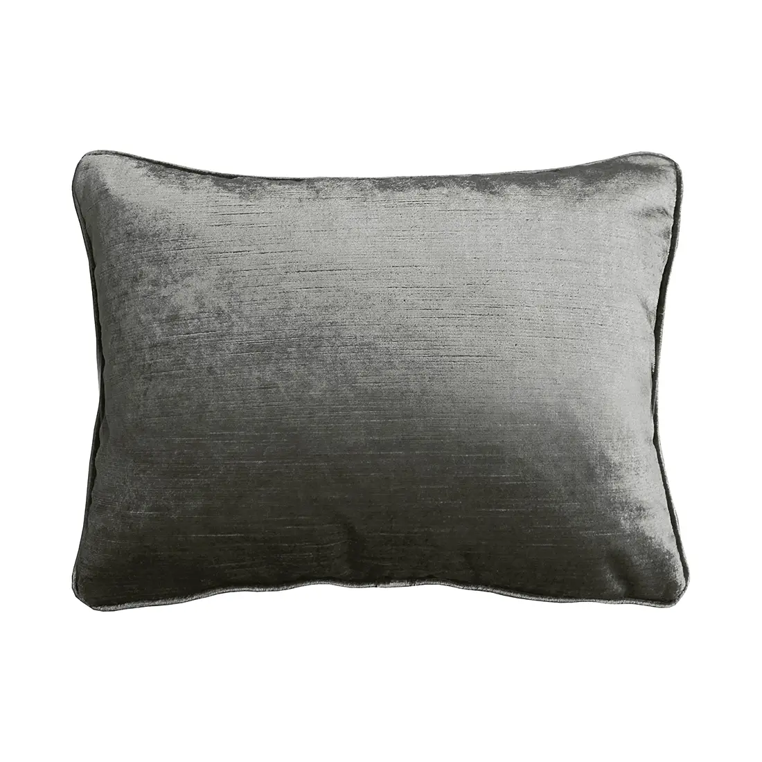 Kissen Topas Grau/Anthrazitmetallic 30 x 40cm Samt | Grau