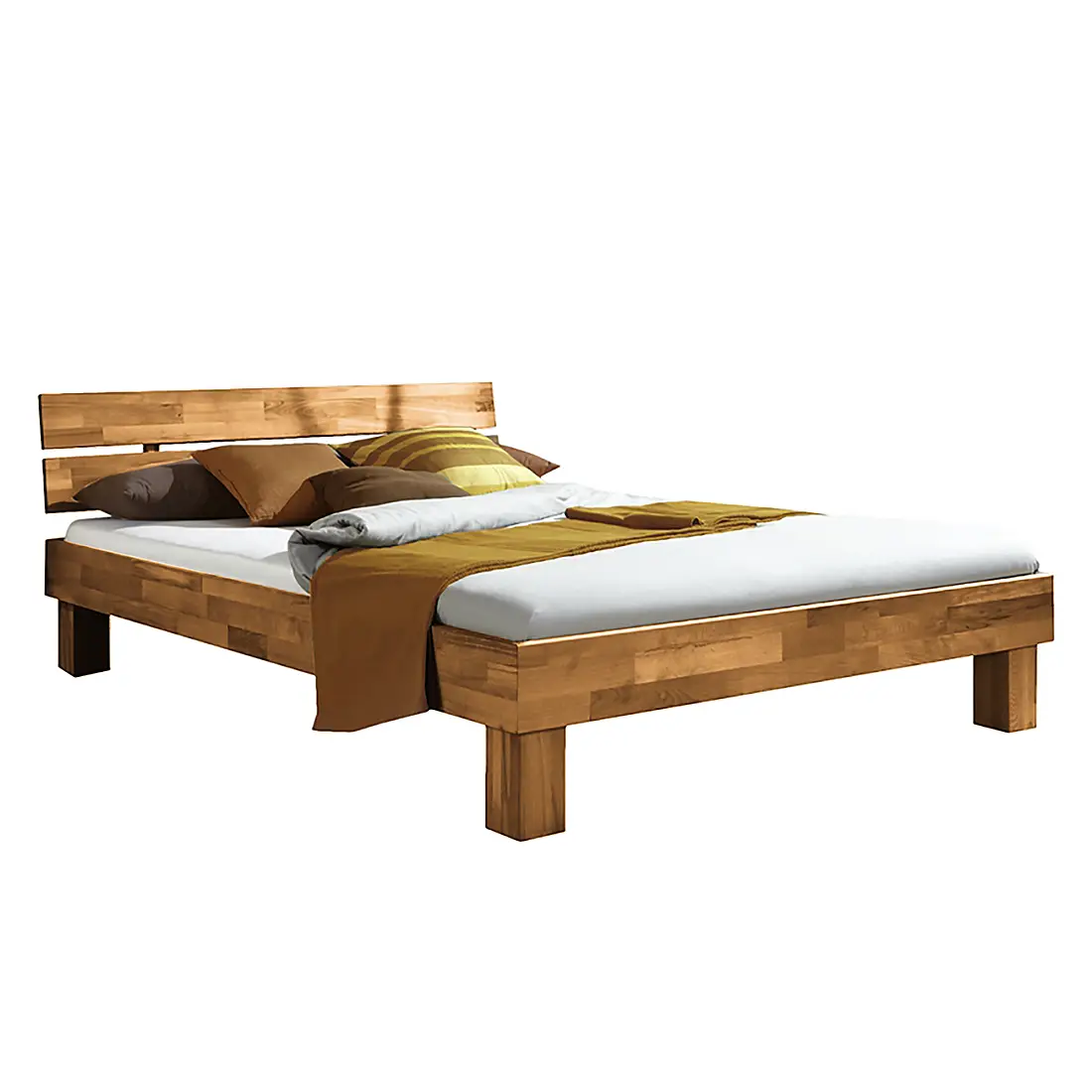 Massivholzbett AresWOOD II | Braun