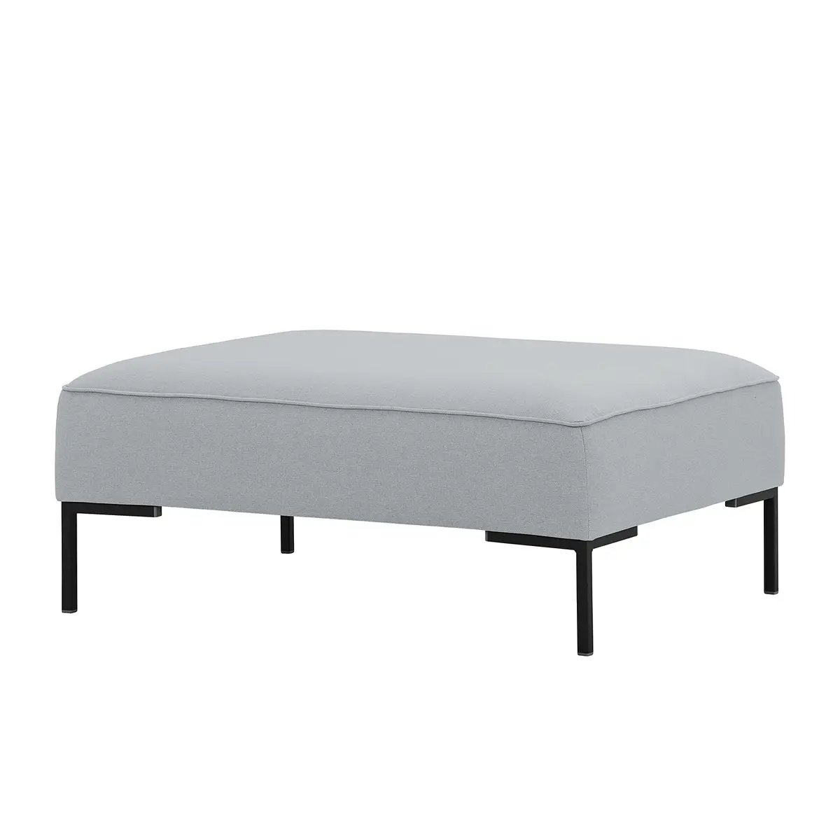 Polsterhocker Webstoff | Grau