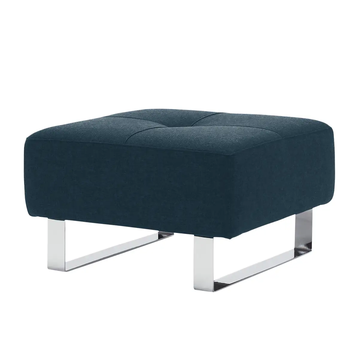 Polsterhocker Webstoff Blau | Blau