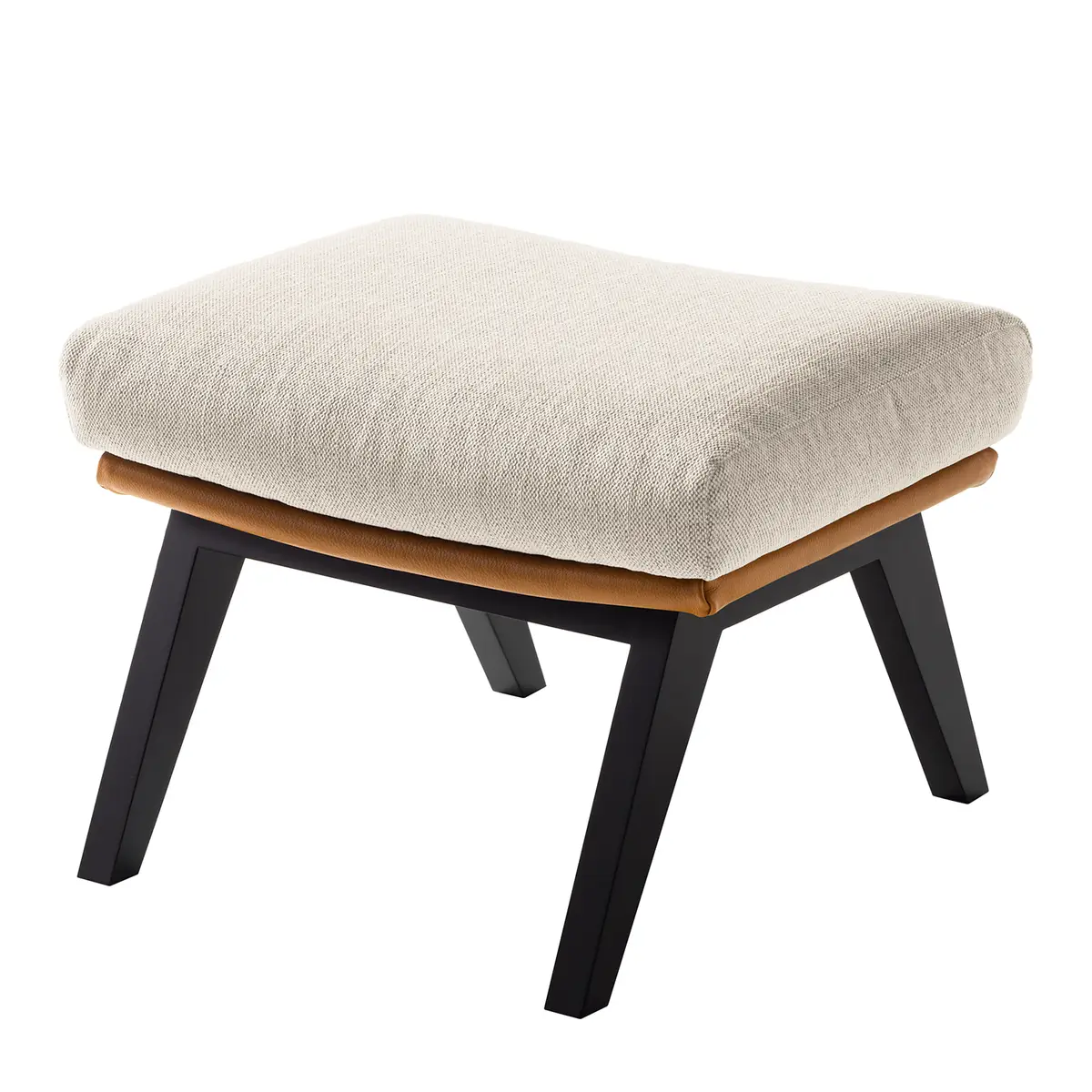 Hocker mit Holzfüßen | Braun