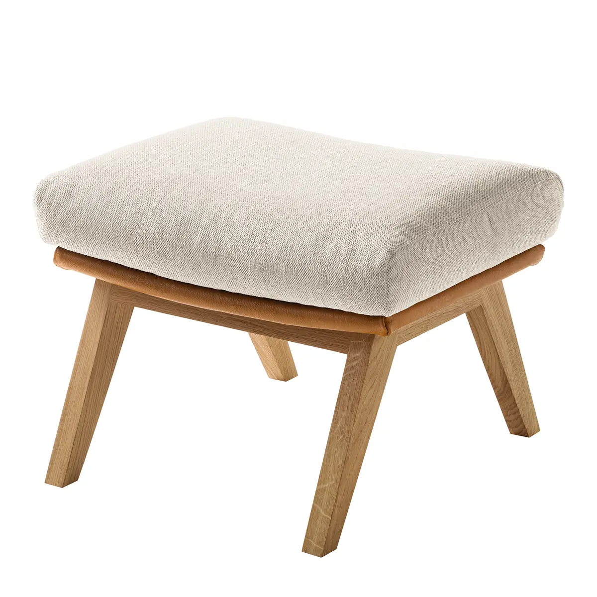 Hocker mit Holzfüßen | Braun