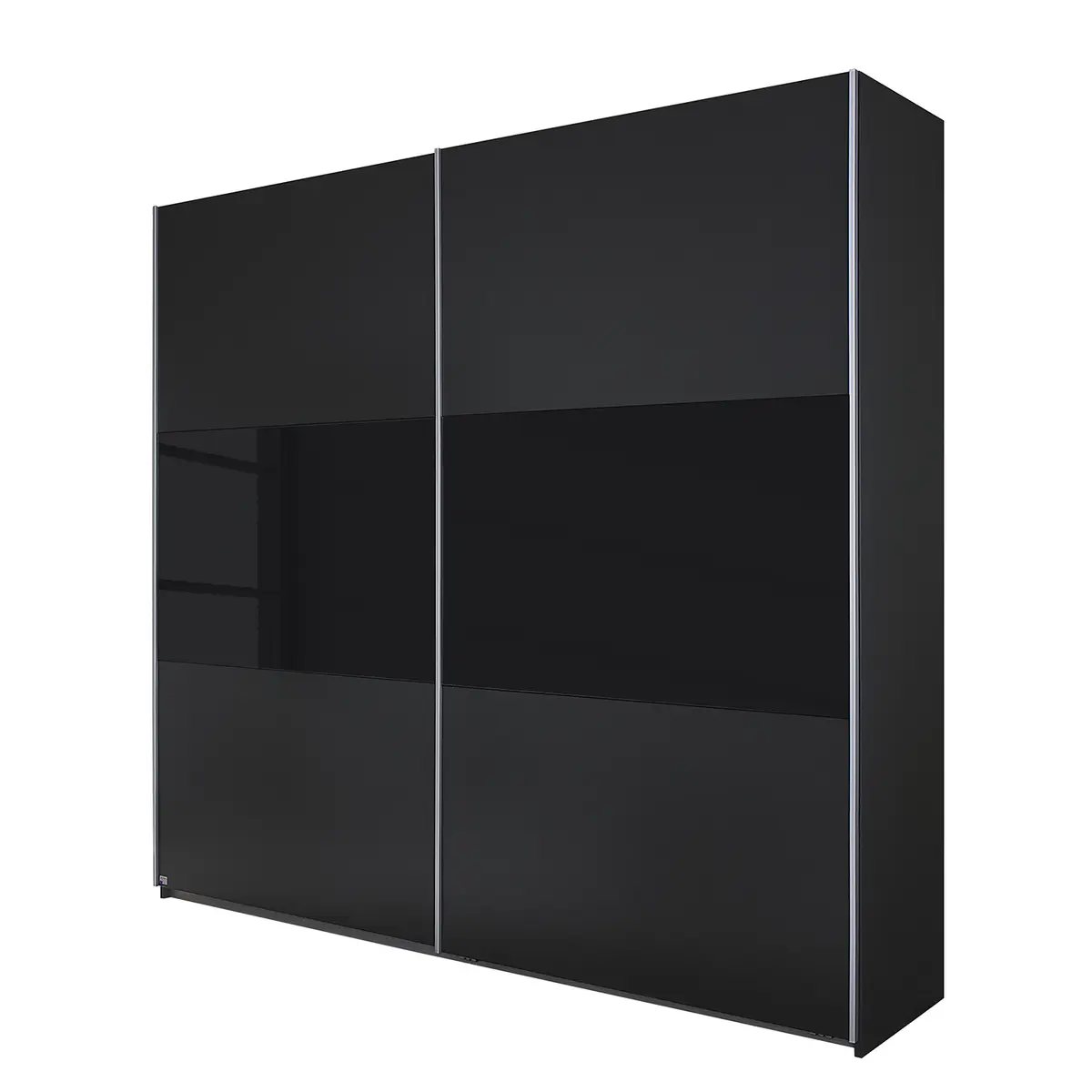 Schwebetürenschrank Loriga | Schwarz