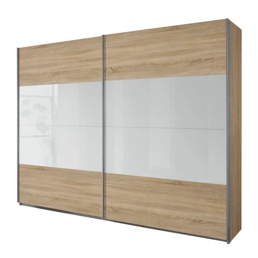 Schwebetürenschrank Quadra | Beige