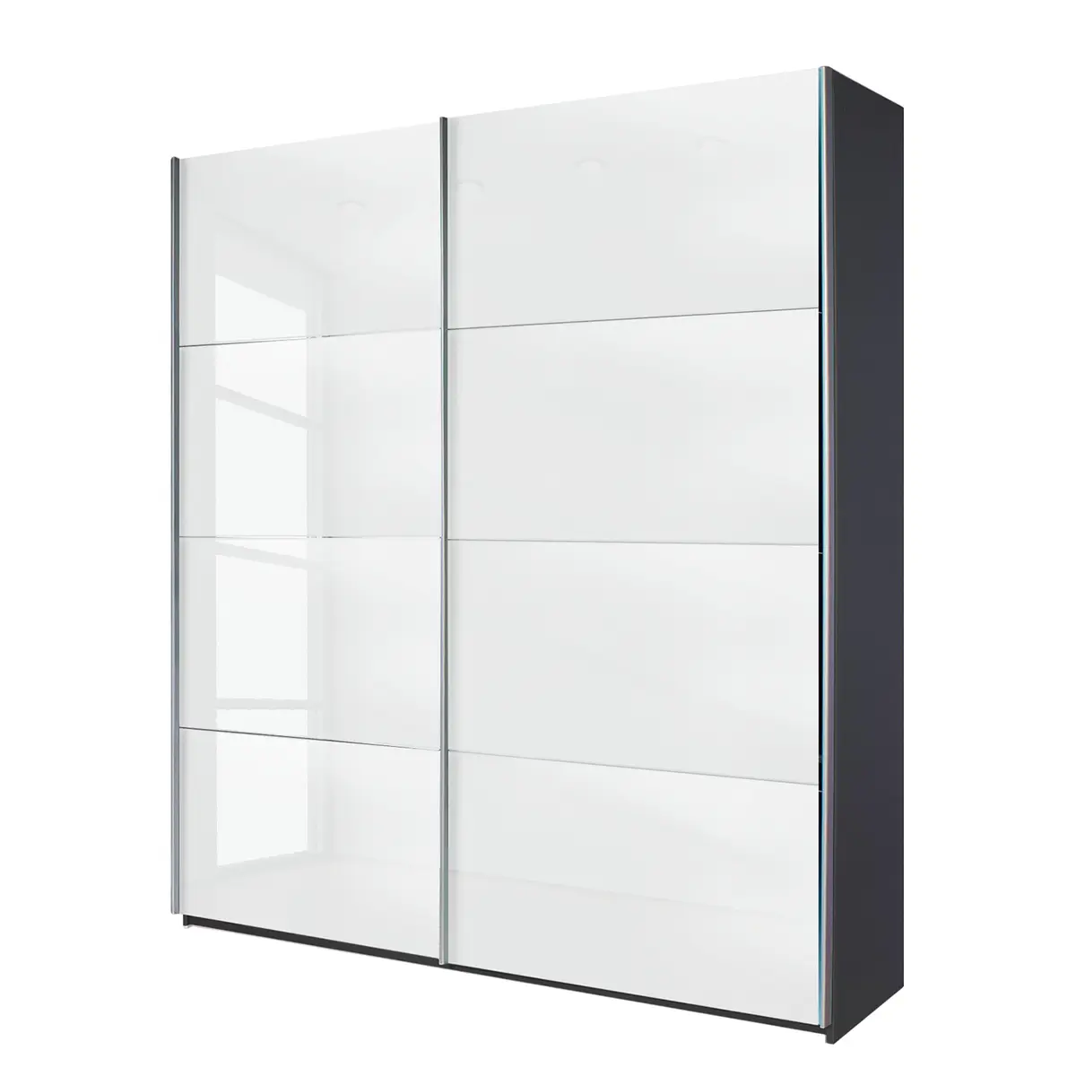 Schwebetürenschrank Quadra | Grau
