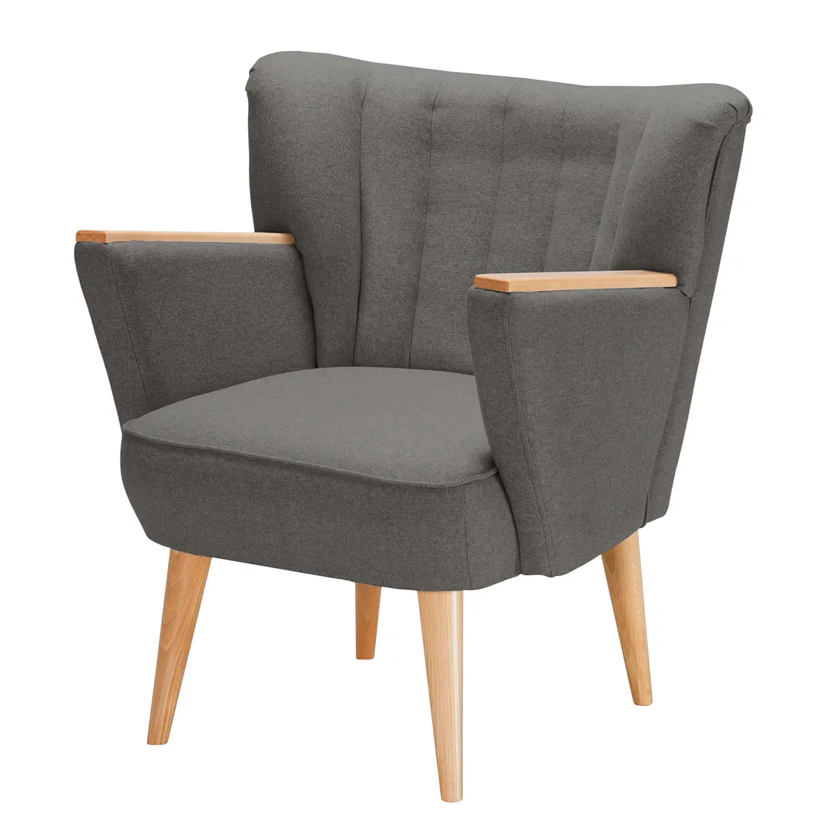Sessel Filz Grau/Taupe | Grau