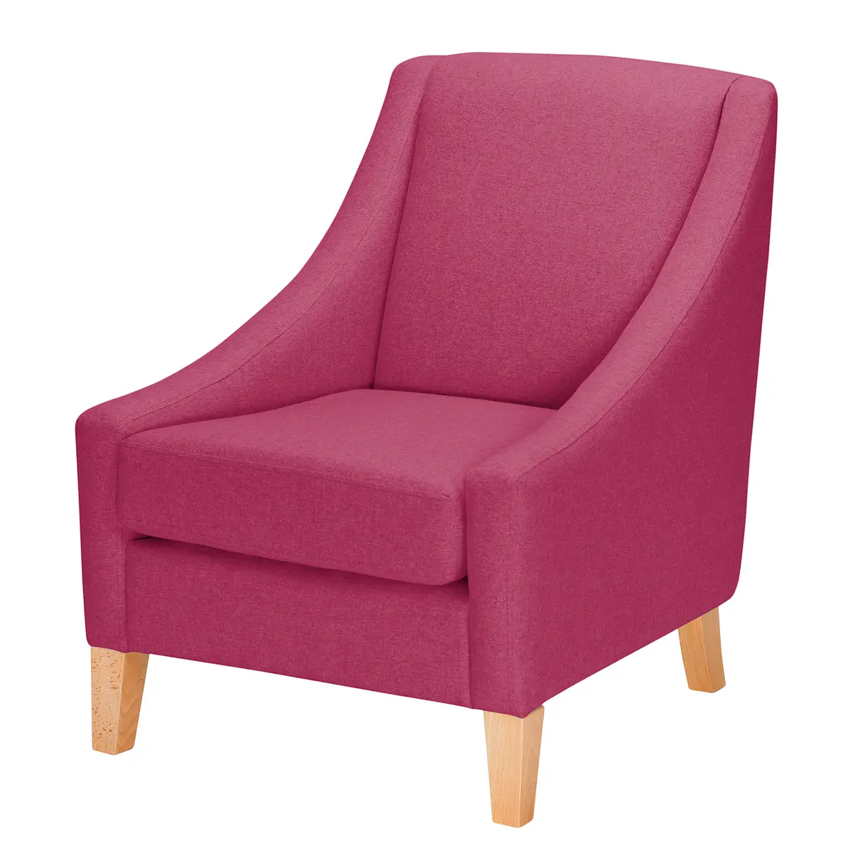 Sessel Gin Gin Filz Pink/Himbeere Webstoff | Rot