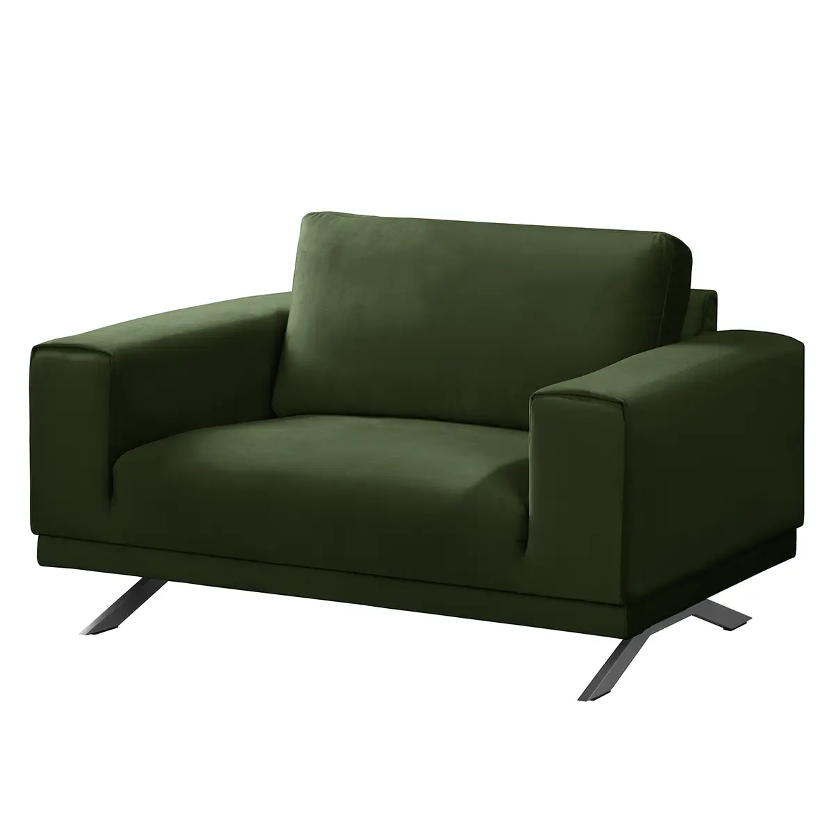 Sessel Lorcy Grün/Antikgrün Webstoff | Grün