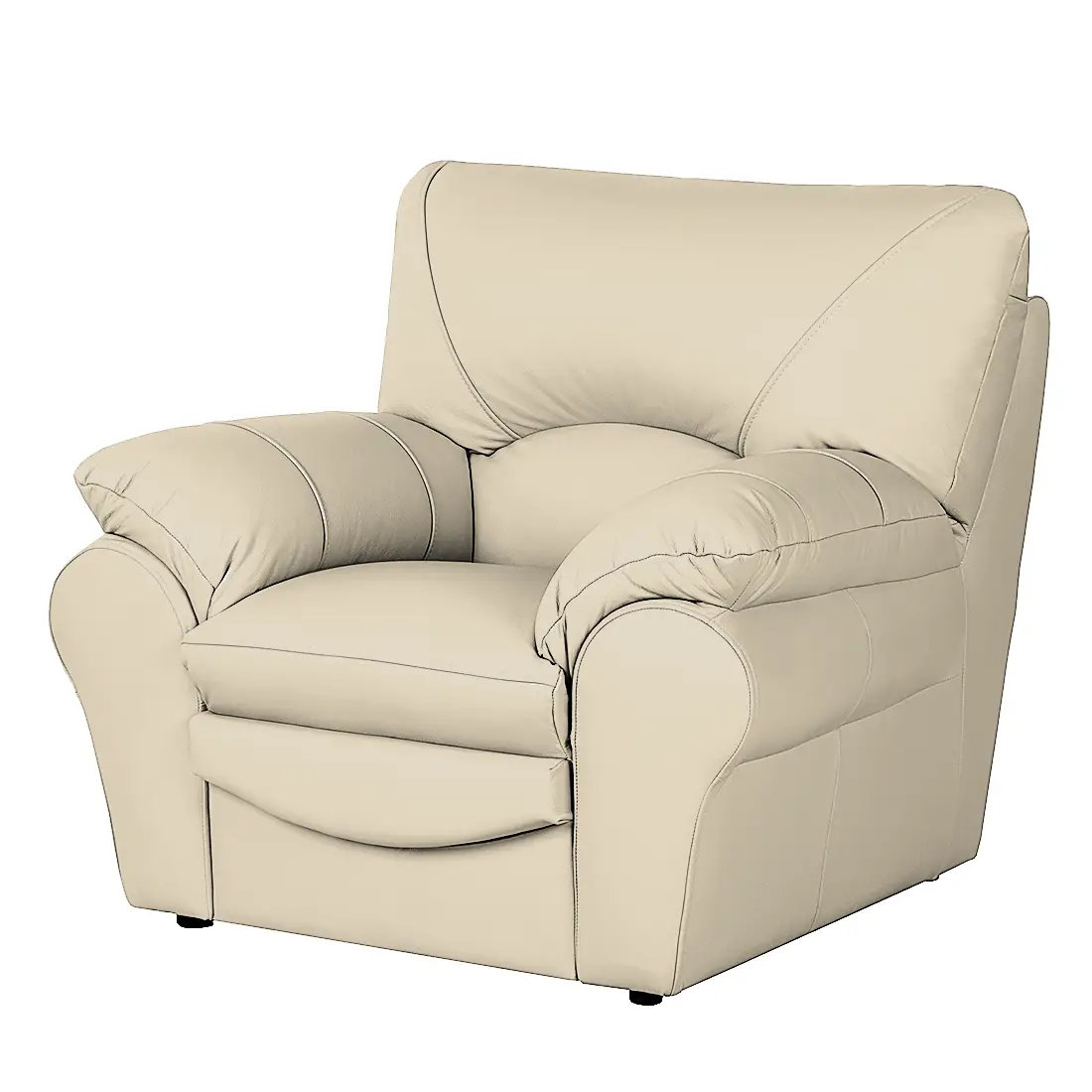 Sessel Echtleder Grau/Taupe | Grau