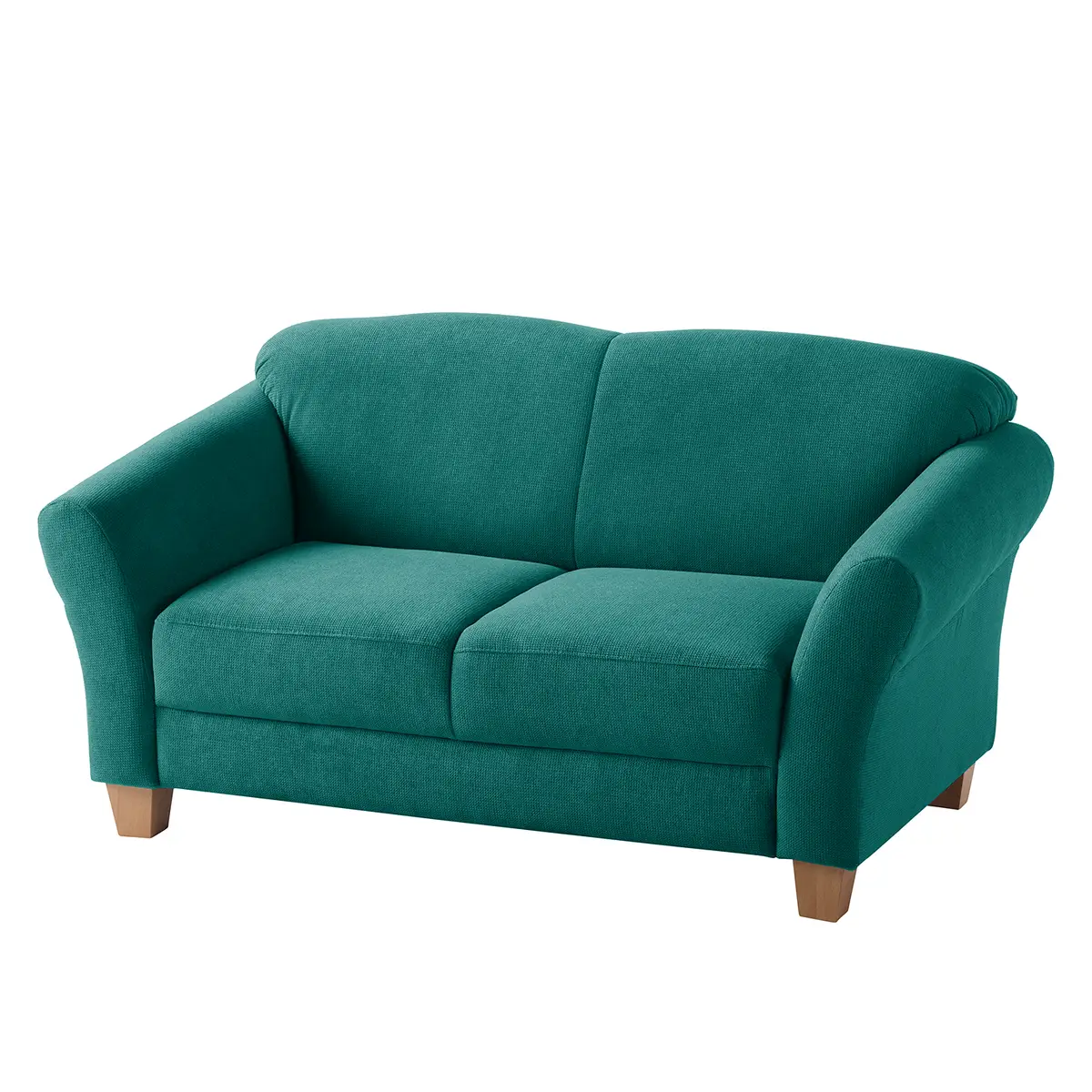 Sofa 2-Sitzer Webstoff Blau/Petrol | Blau