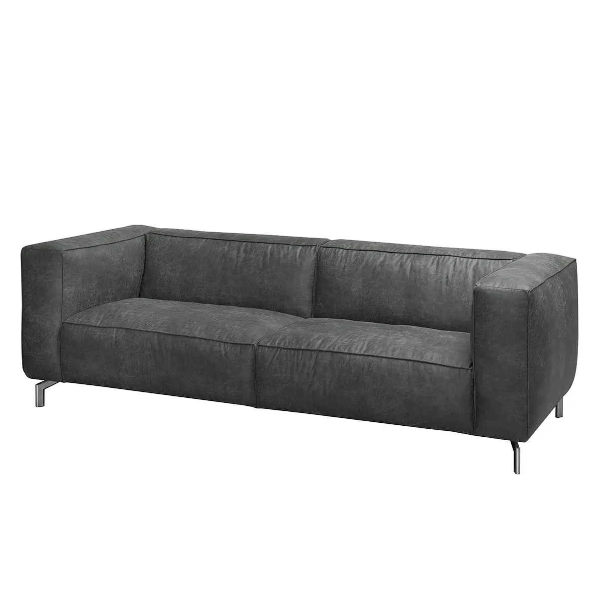 Sofa 3-Sitzer Antiklederlook Grau | Grau