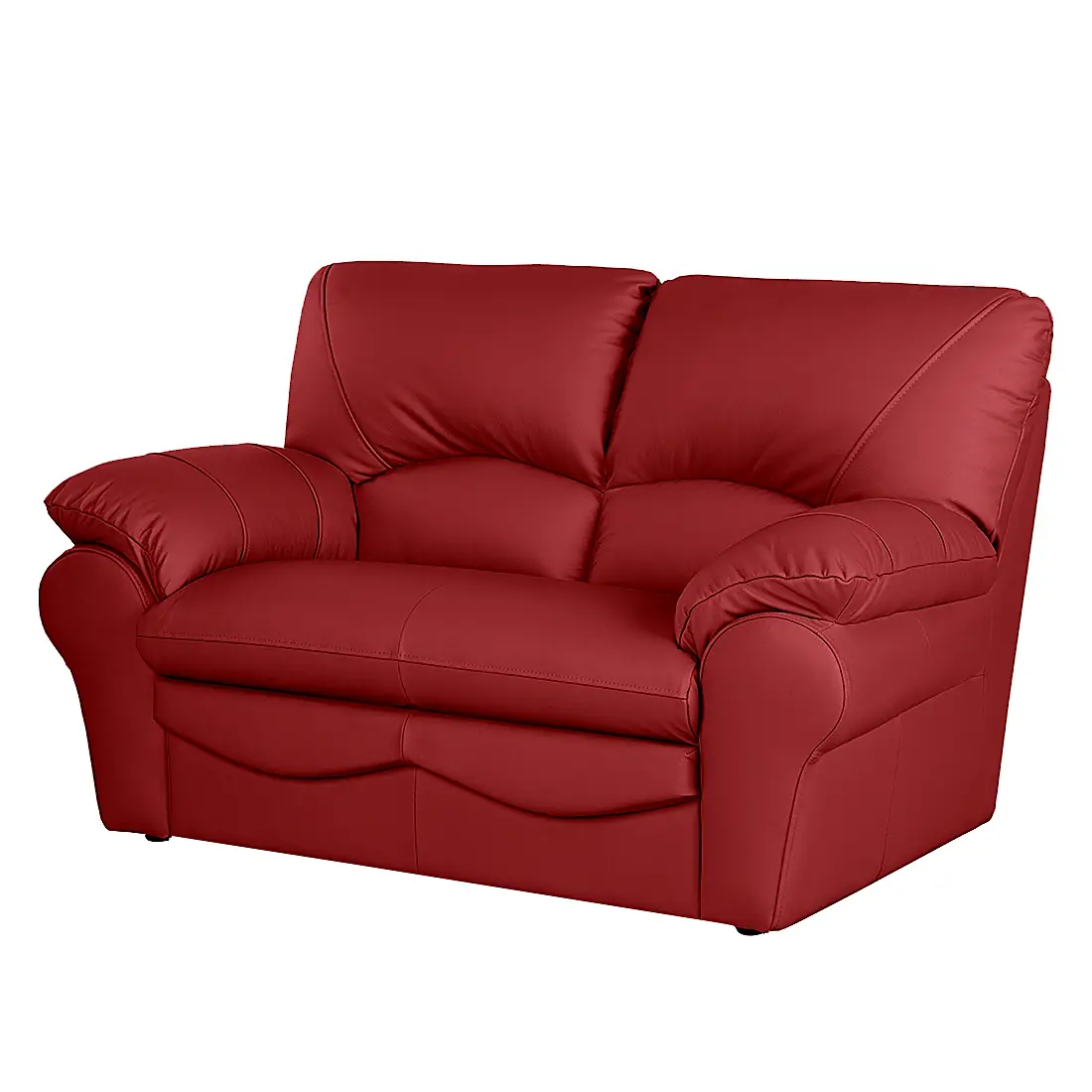 2-Sitzer Sofa Echtleder Rot/Rot Echtleder Mabel | Rot