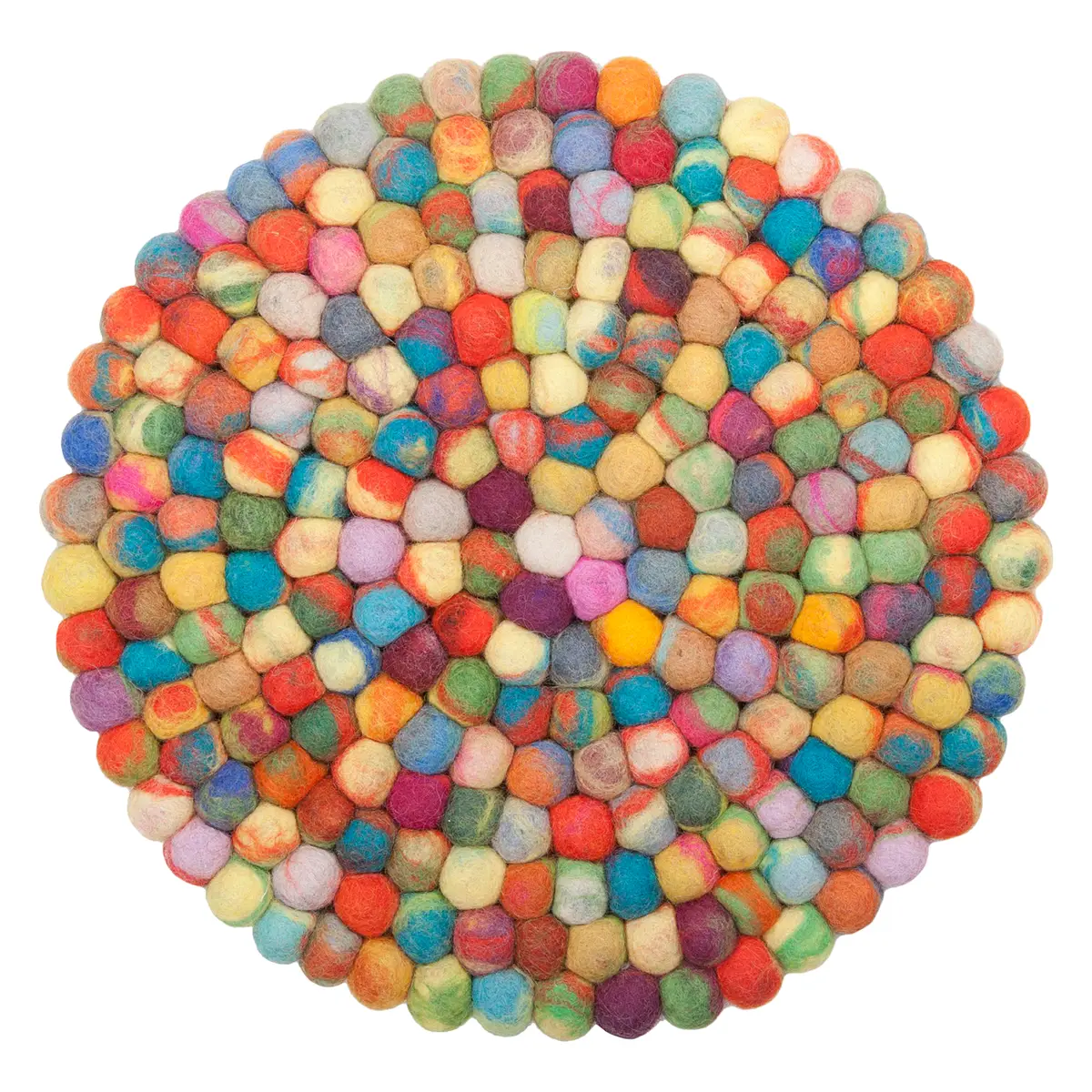 Filzteppich Ballo Round | Mehrfarbig