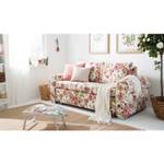 Divano letto LATINA Basic Country Tessuto - Policromo - Tessuto Orgesa: beige/fucsia - Larghezza: 185 cm