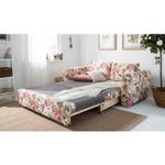 Canapé convertible LATINA Basic Country Tissu - Multicolore - Tissu Orgesa: Beige/Rose vif - Largeur : 185 cm