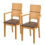 Armleunstoelen RichWOOD (2-delige set) massief kernbeukenhout