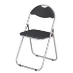 Lot de 6 chaises pliantes Kyra Noir / Couleur aluminium