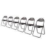 Lot de 6 chaises pliantes Kyra Noir