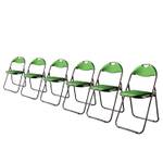 Lot de 6 chaises pliantes Kyra Vert / Noir