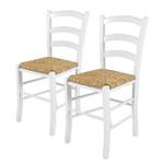 Chaises Gudrun (lot de 2) Hêtre massif - Blanc