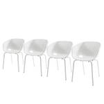 Chaises Radar Bubble (lot de 4) Matériau synthétique - Blanc