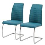 Lot de 2 chaises cantilever Levittown I Bleu pétrole