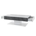 Tavolino Anamelia Grigio scuro / Bianco - Effeto cemento