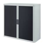 Armadio archivio easyOffice Grigio / Nero - Altezza: 104 cm