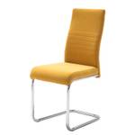 Chaises cantilever Claras (lot de 4) Jaune - Textile - 43 x 96 x 59 cm