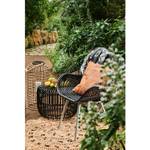 Chaises de jardin Borre (lot de 2) Polyrotin / Acier - Noir / Blanc