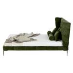 Gestoffeerd bed Neo fluweel Antiek groen - 140 x 200cm