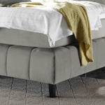 Lit boxspring Norias (avec surmatelas) Avec surmatelas - Microfibre - Granit