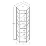 Eckvitrine Amalia II Buche Dekor