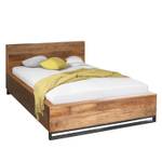 Houten bed Woodson massief acaciahout - 140 x 200 cm - Acaciahouten Lichtbruin - 140 x 200cm