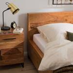 Houten bed Woodson massief acaciahout - 140 x 200 cm - Acaciahouten Lichtbruin - 140 x 200cm