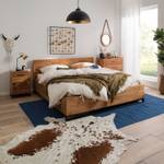 Lit en bois massif Woodson Acacia massif - 160 x 200cm - Acacia Marron clair - 180 x 200cm