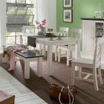 Table extensible Lyngby Pin massif - Blanc