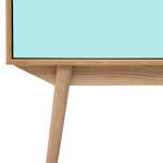 Highboard Levin Echtholzfurnier - Pastellblau / Eiche