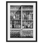 Afbeelding Bar I deels massief grenenhout - zwart - 40 x 55 cm