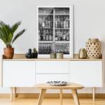 Impression d’art Bar II Partiellement en pin massif - Blanc - 50 x 70 cm