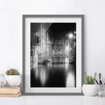Bild Brücke Venedig III Kiefer teilmassiv - Grau - 50 x 70 cm