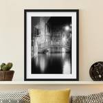 Bild Brücke Venedig I Kiefer teilmassiv - Schwarz - 50 x 70 cm