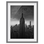 Tableau déco New York Rockefeller III Partiellement en pin massif - Gris - 30 x 40 cm