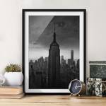 Afbeelding New York Rockefeller View I deels massief grenenhout - zwart - 30 x 40 cm