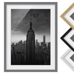 Tableau déco New York Rockefeller III Partiellement en pin massif - Gris - 70 x 100 cm